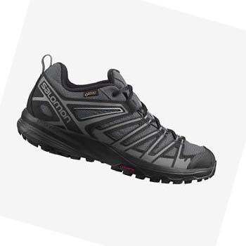 Salomon X CREST GORE-TEX Túracipő Férfi Fekete | HU 2007XYU